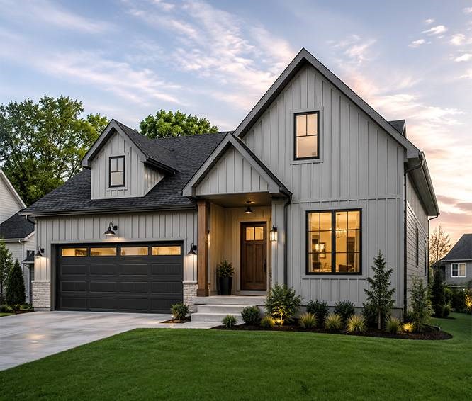Composite siding on a house in Ohio