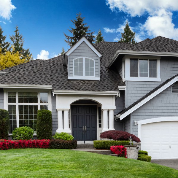 home in rocky river getting a free roofing estimate