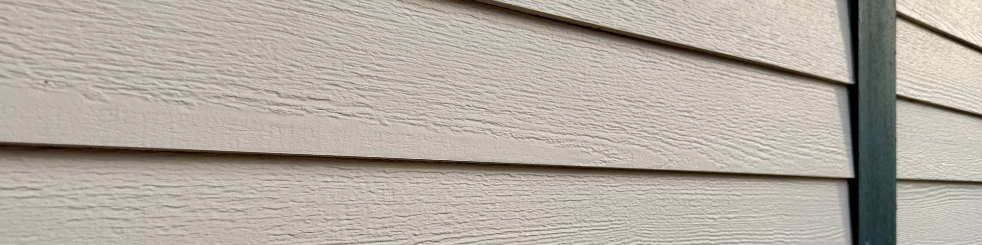 Close up view of composite siding