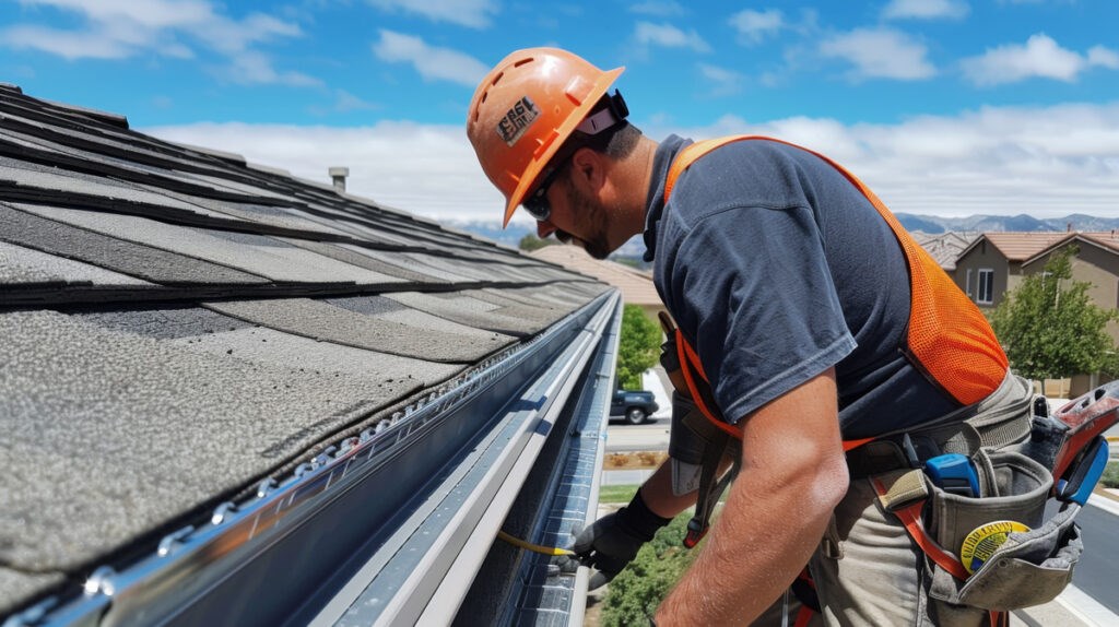 our gutter contractor replacing gutters in ohio