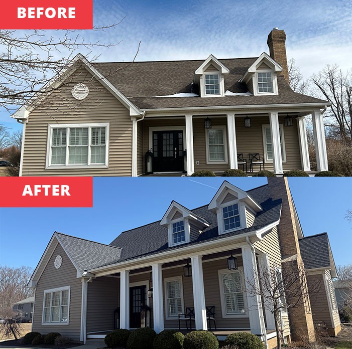 Before and After Roofing photo in Euclid